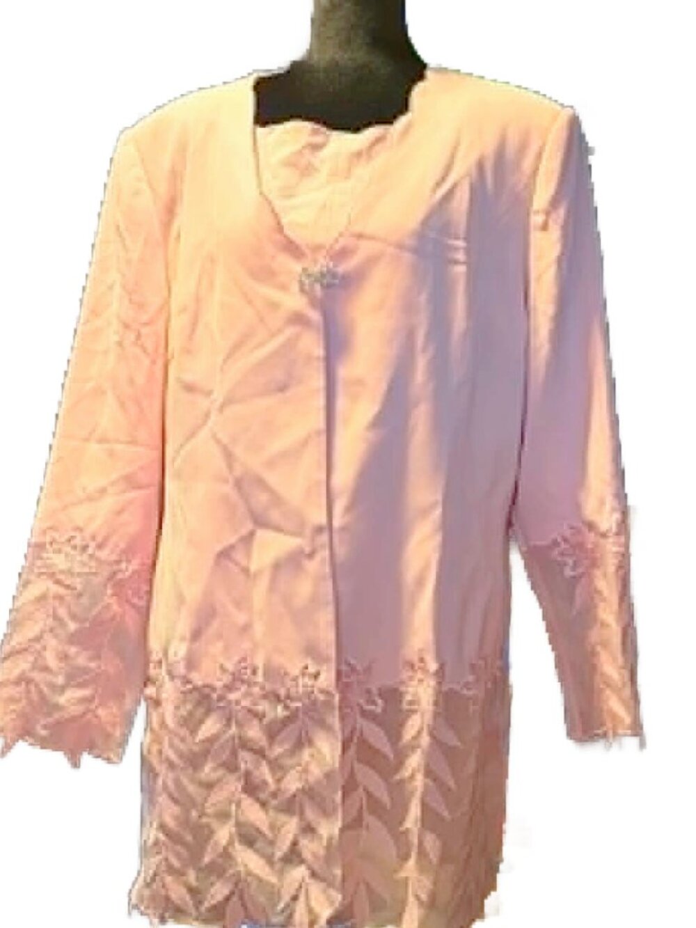 Collezioni Couture 3 Piece Pink Skirt Suit Jacket Shell Plus Size 18